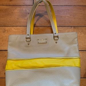 Late Spade Leather Convertible Tote